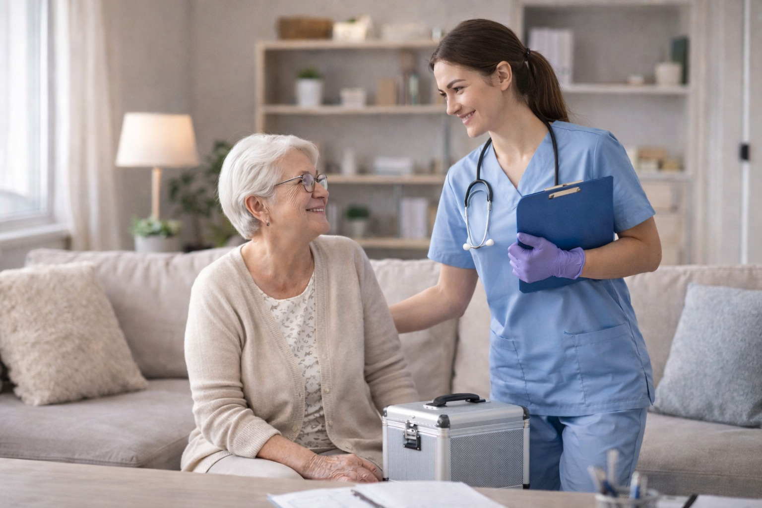 Забор анализов на дому у пожилых людей - Евромедклиника 24